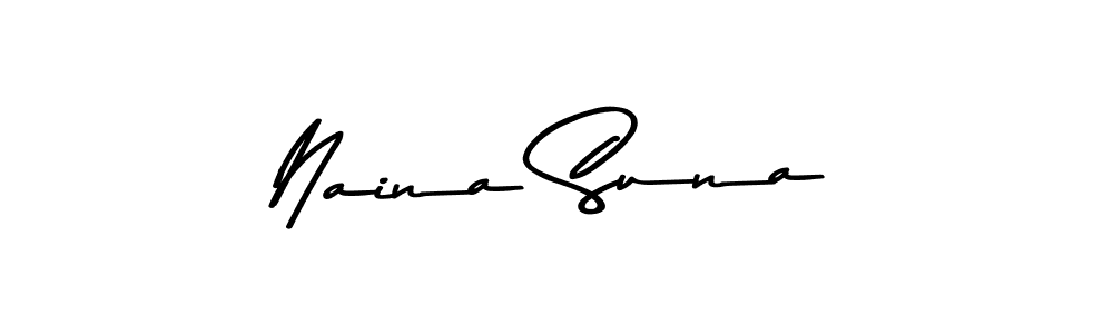 Create a beautiful signature design for name Naina Suna. With this signature (Asem Kandis PERSONAL USE) fonts, you can make a handwritten signature for free. Naina Suna signature style 9 images and pictures png