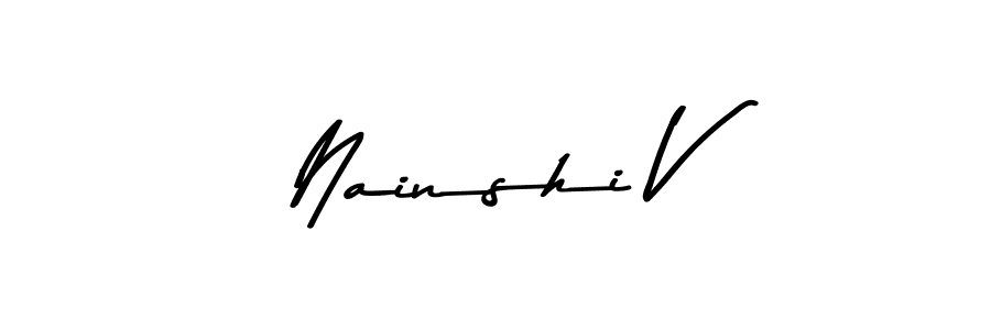 Best and Professional Signature Style for Nainshi V. Asem Kandis PERSONAL USE Best Signature Style Collection. Nainshi V signature style 9 images and pictures png