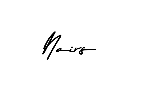 Design your own signature with our free online signature maker. With this signature software, you can create a handwritten (Asem Kandis PERSONAL USE) signature for name Nairs. Nairs signature style 9 images and pictures png