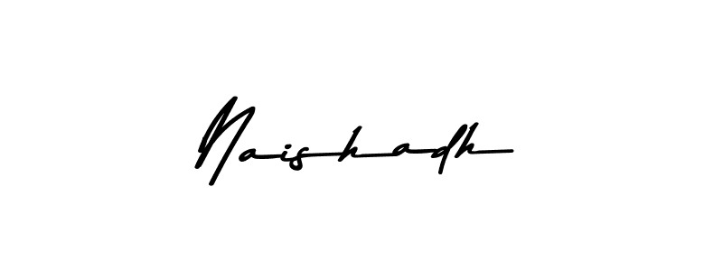 Use a signature maker to create a handwritten signature online. With this signature software, you can design (Asem Kandis PERSONAL USE) your own signature for name Naishadh. Naishadh signature style 9 images and pictures png