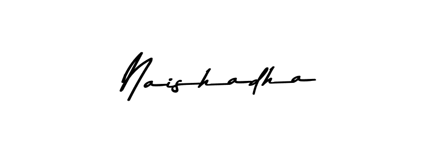 Make a beautiful signature design for name Naishadha. With this signature (Asem Kandis PERSONAL USE) style, you can create a handwritten signature for free. Naishadha signature style 9 images and pictures png
