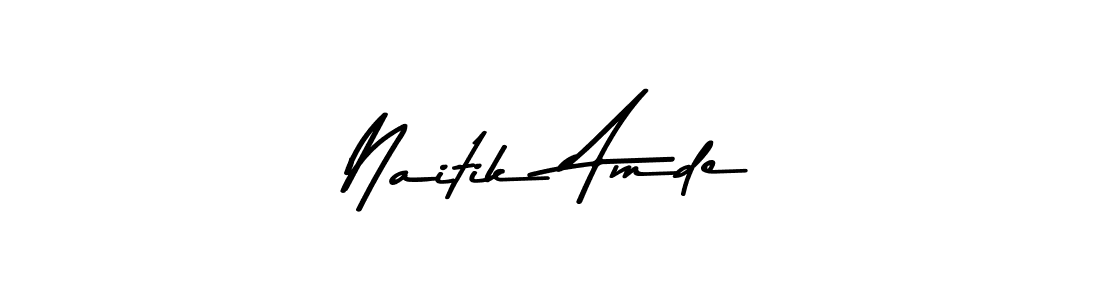 Make a beautiful signature design for name Naitik Amde. Use this online signature maker to create a handwritten signature for free. Naitik Amde signature style 9 images and pictures png
