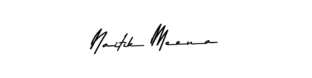 Naitik Meena stylish signature style. Best Handwritten Sign (Asem Kandis PERSONAL USE) for my name. Handwritten Signature Collection Ideas for my name Naitik Meena. Naitik Meena signature style 9 images and pictures png