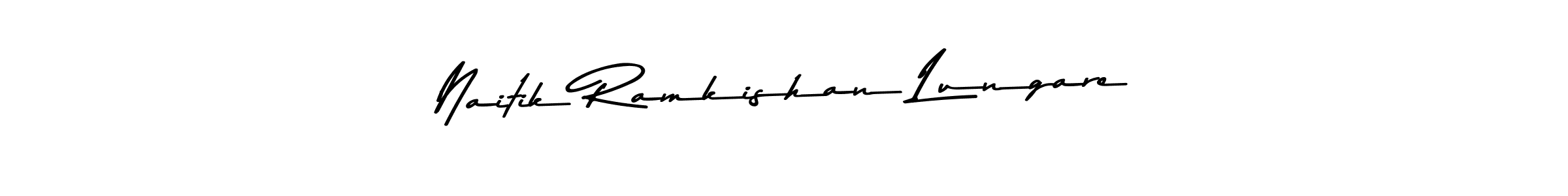 Similarly Asem Kandis PERSONAL USE is the best handwritten signature design. Signature creator online .You can use it as an online autograph creator for name Naitik Ramkishan Lungare. Naitik Ramkishan Lungare signature style 9 images and pictures png