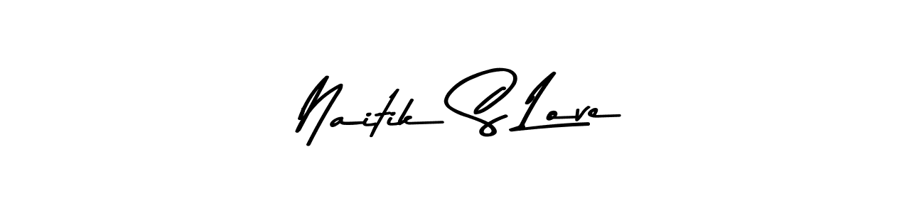Create a beautiful signature design for name Naitik S Love. With this signature (Asem Kandis PERSONAL USE) fonts, you can make a handwritten signature for free. Naitik S Love signature style 9 images and pictures png