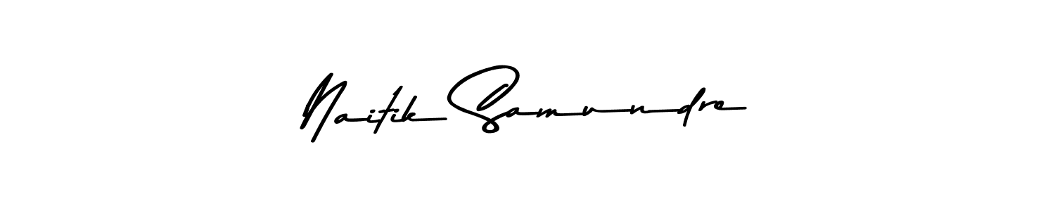 This is the best signature style for the Naitik Samundre name. Also you like these signature font (Asem Kandis PERSONAL USE). Mix name signature. Naitik Samundre signature style 9 images and pictures png