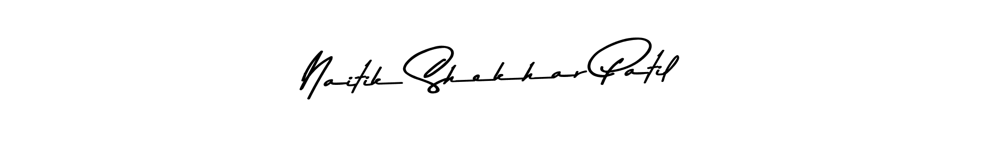 How to make Naitik Shekhar Patil name signature. Use Asem Kandis PERSONAL USE style for creating short signs online. This is the latest handwritten sign. Naitik Shekhar Patil signature style 9 images and pictures png