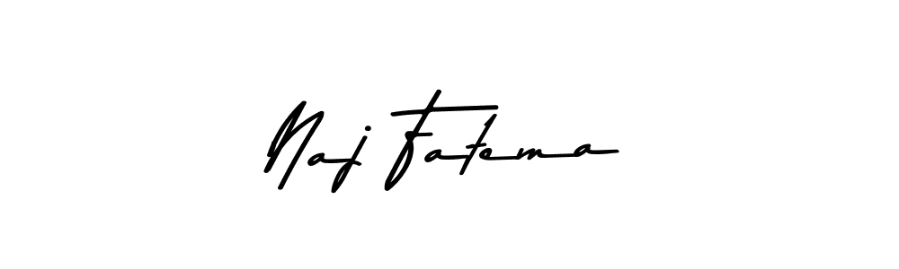 Use a signature maker to create a handwritten signature online. With this signature software, you can design (Asem Kandis PERSONAL USE) your own signature for name Naj Fatema. Naj Fatema signature style 9 images and pictures png