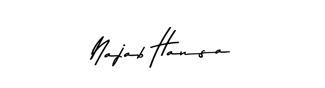 Use a signature maker to create a handwritten signature online. With this signature software, you can design (Asem Kandis PERSONAL USE) your own signature for name Najab Hansa. Najab Hansa signature style 9 images and pictures png