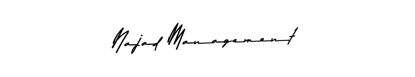 Make a beautiful signature design for name Najad Management. Use this online signature maker to create a handwritten signature for free. Najad Management signature style 9 images and pictures png