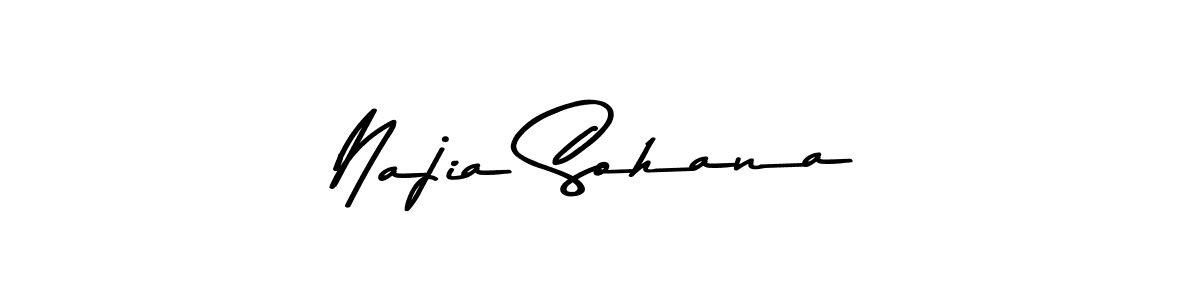 Create a beautiful signature design for name Najia Sohana. With this signature (Asem Kandis PERSONAL USE) fonts, you can make a handwritten signature for free. Najia Sohana signature style 9 images and pictures png