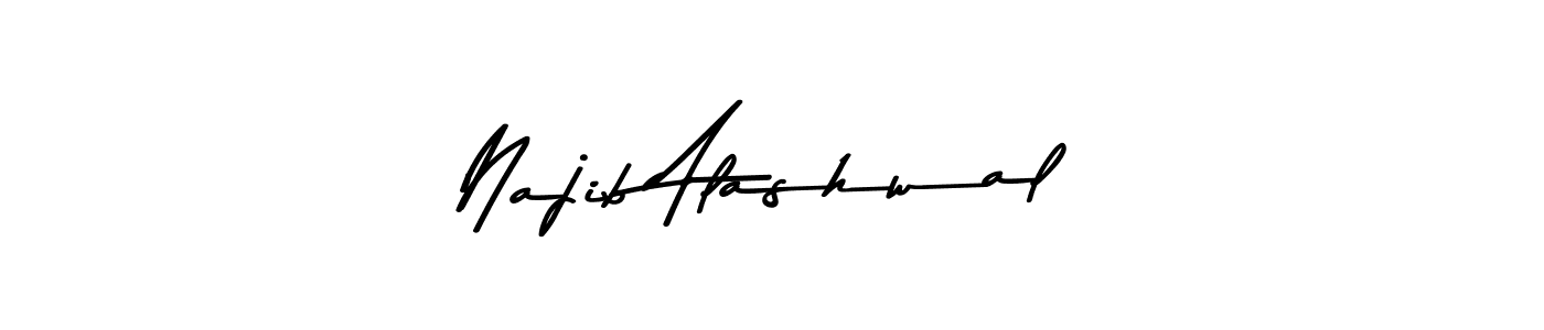 Here are the top 10 professional signature styles for the name Najib Alashwal. These are the best autograph styles you can use for your name. Najib Alashwal signature style 9 images and pictures png