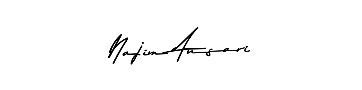 Design your own signature with our free online signature maker. With this signature software, you can create a handwritten (Asem Kandis PERSONAL USE) signature for name Najim Ansari. Najim Ansari signature style 9 images and pictures png
