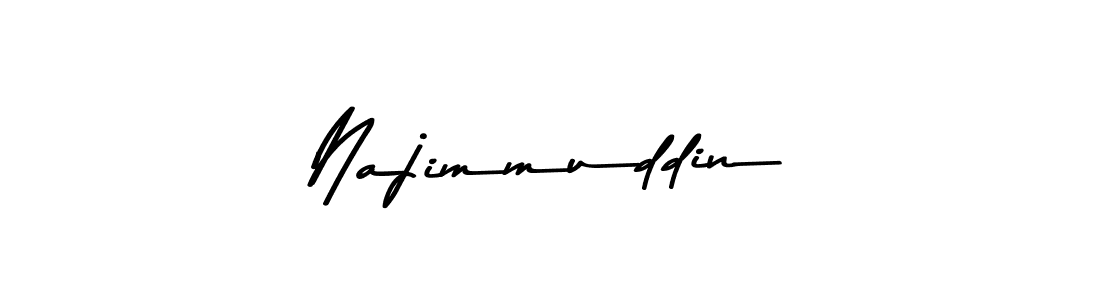 Make a beautiful signature design for name Najimmuddin. With this signature (Asem Kandis PERSONAL USE) style, you can create a handwritten signature for free. Najimmuddin signature style 9 images and pictures png