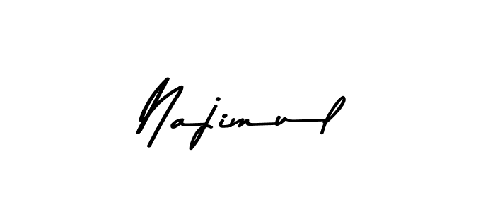 Use a signature maker to create a handwritten signature online. With this signature software, you can design (Asem Kandis PERSONAL USE) your own signature for name Najimul. Najimul signature style 9 images and pictures png