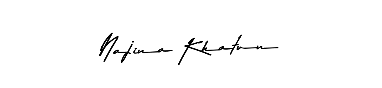 You should practise on your own different ways (Asem Kandis PERSONAL USE) to write your name (Najina Khatun) in signature. don't let someone else do it for you. Najina Khatun signature style 9 images and pictures png