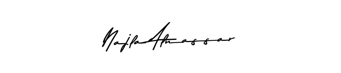 Najla Alnassar stylish signature style. Best Handwritten Sign (Asem Kandis PERSONAL USE) for my name. Handwritten Signature Collection Ideas for my name Najla Alnassar. Najla Alnassar signature style 9 images and pictures png