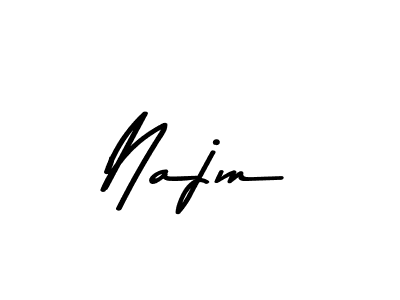 Use a signature maker to create a handwritten signature online. With this signature software, you can design (Asem Kandis PERSONAL USE) your own signature for name Najm. Najm signature style 9 images and pictures png