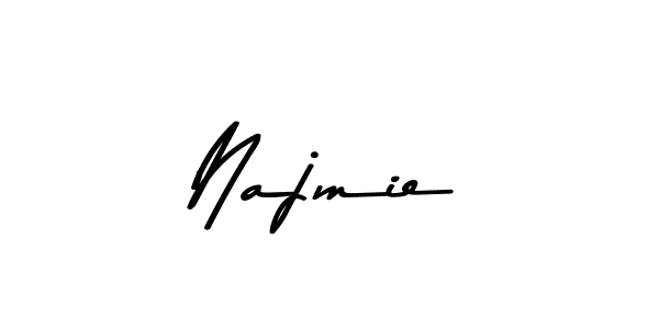 How to make Najmie name signature. Use Asem Kandis PERSONAL USE style for creating short signs online. This is the latest handwritten sign. Najmie signature style 9 images and pictures png