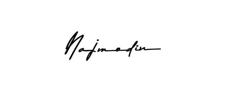 Create a beautiful signature design for name Najmodin. With this signature (Asem Kandis PERSONAL USE) fonts, you can make a handwritten signature for free. Najmodin signature style 9 images and pictures png