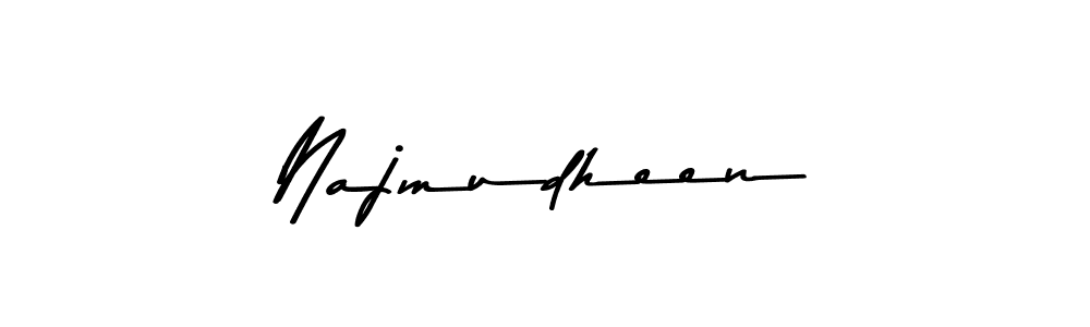 Create a beautiful signature design for name Najmudheen. With this signature (Asem Kandis PERSONAL USE) fonts, you can make a handwritten signature for free. Najmudheen signature style 9 images and pictures png