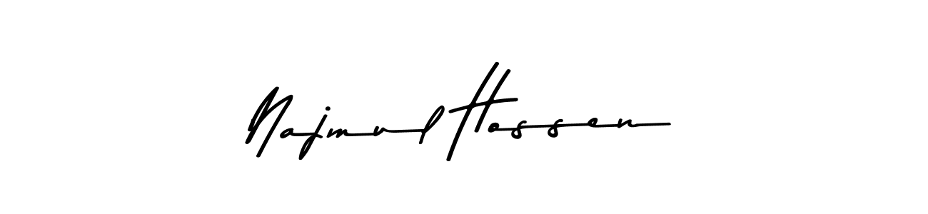 Make a beautiful signature design for name Najmul Hossen. With this signature (Asem Kandis PERSONAL USE) style, you can create a handwritten signature for free. Najmul Hossen signature style 9 images and pictures png