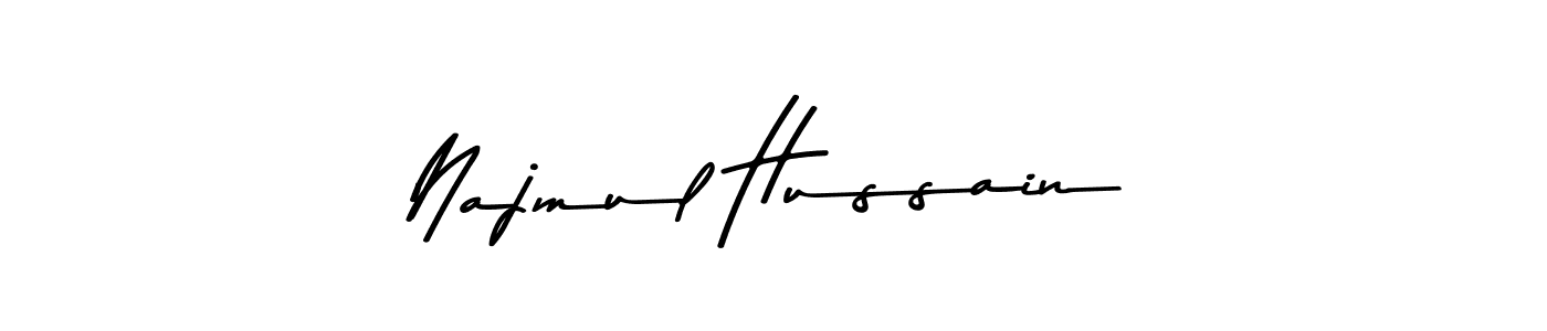 Najmul Hussain stylish signature style. Best Handwritten Sign (Asem Kandis PERSONAL USE) for my name. Handwritten Signature Collection Ideas for my name Najmul Hussain. Najmul Hussain signature style 9 images and pictures png