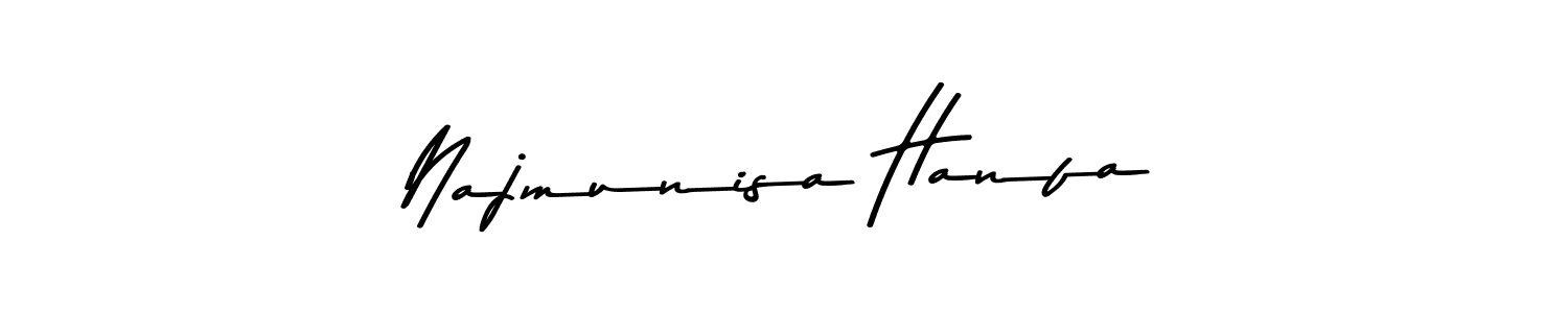 Use a signature maker to create a handwritten signature online. With this signature software, you can design (Asem Kandis PERSONAL USE) your own signature for name Najmunisa Hanfa. Najmunisa Hanfa signature style 9 images and pictures png