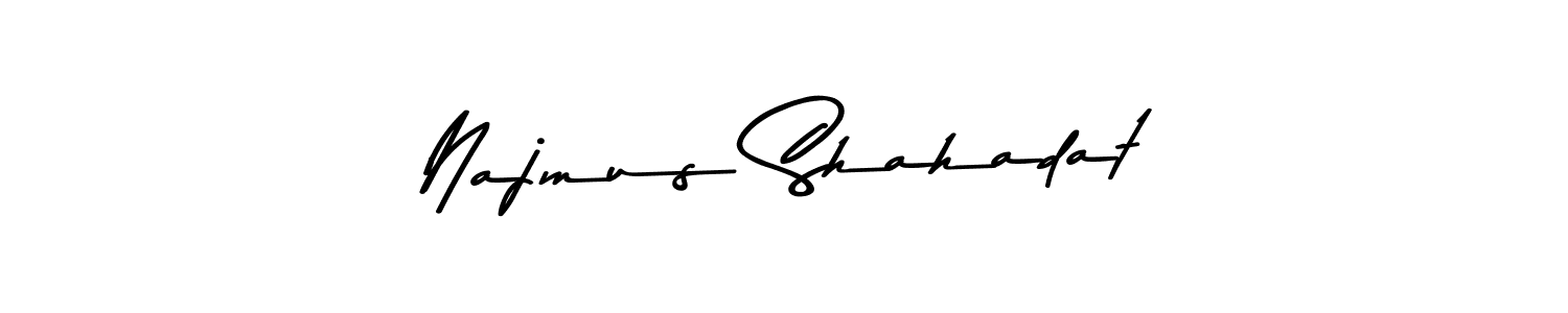 Create a beautiful signature design for name Najmus Shahadat. With this signature (Asem Kandis PERSONAL USE) fonts, you can make a handwritten signature for free. Najmus Shahadat signature style 9 images and pictures png