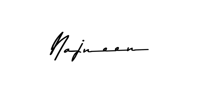 Design your own signature with our free online signature maker. With this signature software, you can create a handwritten (Asem Kandis PERSONAL USE) signature for name Najneen. Najneen signature style 9 images and pictures png