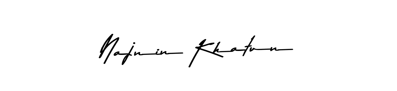 The best way (Asem Kandis PERSONAL USE) to make a short signature is to pick only two or three words in your name. The name Najnin Khatun include a total of six letters. For converting this name. Najnin Khatun signature style 9 images and pictures png