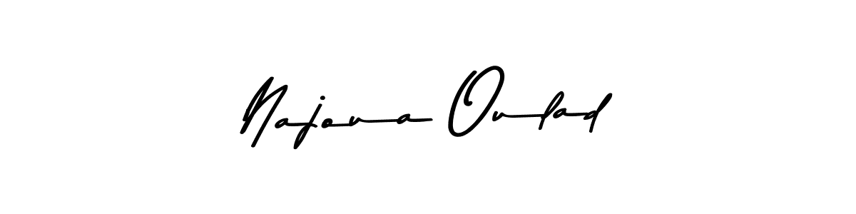 Design your own signature with our free online signature maker. With this signature software, you can create a handwritten (Asem Kandis PERSONAL USE) signature for name Najoua Oulad. Najoua Oulad signature style 9 images and pictures png