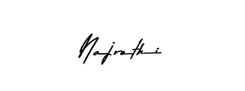 Use a signature maker to create a handwritten signature online. With this signature software, you can design (Asem Kandis PERSONAL USE) your own signature for name Najrothi. Najrothi signature style 9 images and pictures png