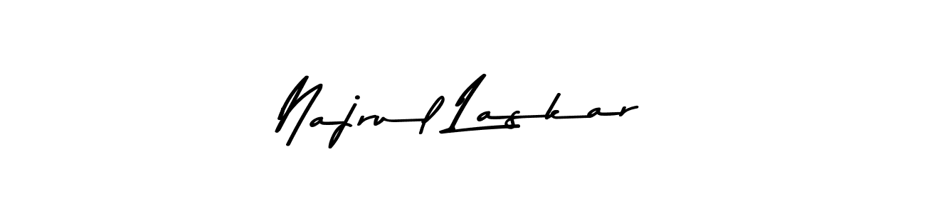 Design your own signature with our free online signature maker. With this signature software, you can create a handwritten (Asem Kandis PERSONAL USE) signature for name Najrul Laskar. Najrul Laskar signature style 9 images and pictures png