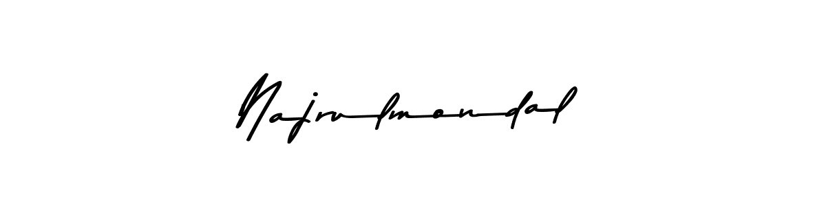 Use a signature maker to create a handwritten signature online. With this signature software, you can design (Asem Kandis PERSONAL USE) your own signature for name Najrulmondal. Najrulmondal signature style 9 images and pictures png