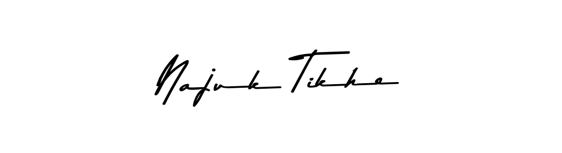 Make a beautiful signature design for name Najuk Tikhe. Use this online signature maker to create a handwritten signature for free. Najuk Tikhe signature style 9 images and pictures png