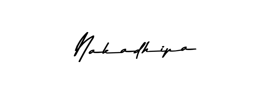 Use a signature maker to create a handwritten signature online. With this signature software, you can design (Asem Kandis PERSONAL USE) your own signature for name Nakadhipa. Nakadhipa signature style 9 images and pictures png