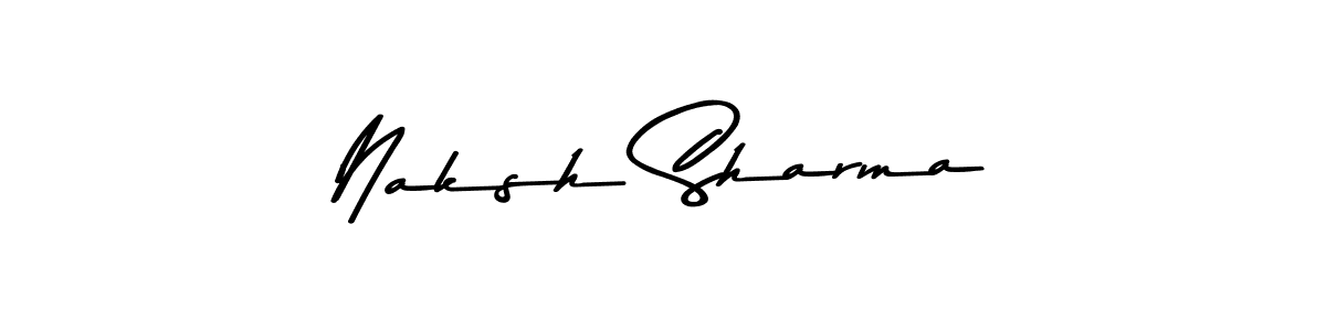if you are searching for the best signature style for your name Naksh Sharma. so please give up your signature search. here we have designed multiple signature styles  using Asem Kandis PERSONAL USE. Naksh Sharma signature style 9 images and pictures png