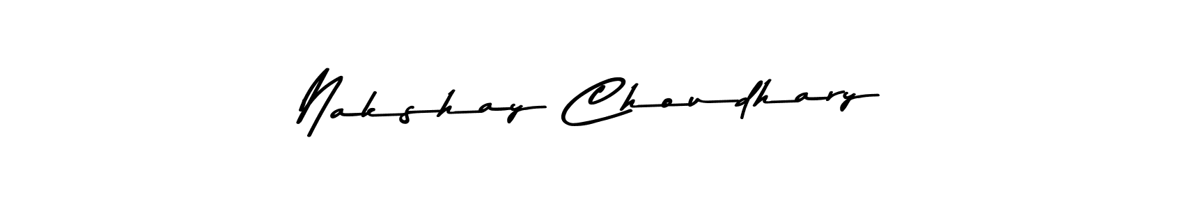 Use a signature maker to create a handwritten signature online. With this signature software, you can design (Asem Kandis PERSONAL USE) your own signature for name Nakshay Choudhary. Nakshay Choudhary signature style 9 images and pictures png