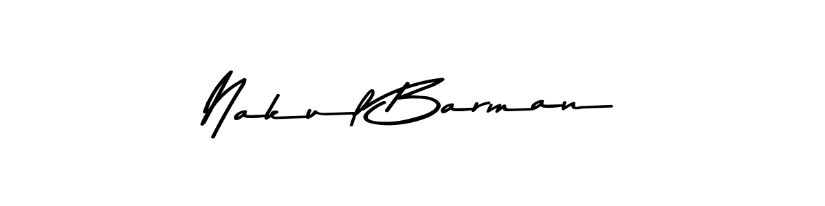 Design your own signature with our free online signature maker. With this signature software, you can create a handwritten (Asem Kandis PERSONAL USE) signature for name Nakul Barman. Nakul Barman signature style 9 images and pictures png