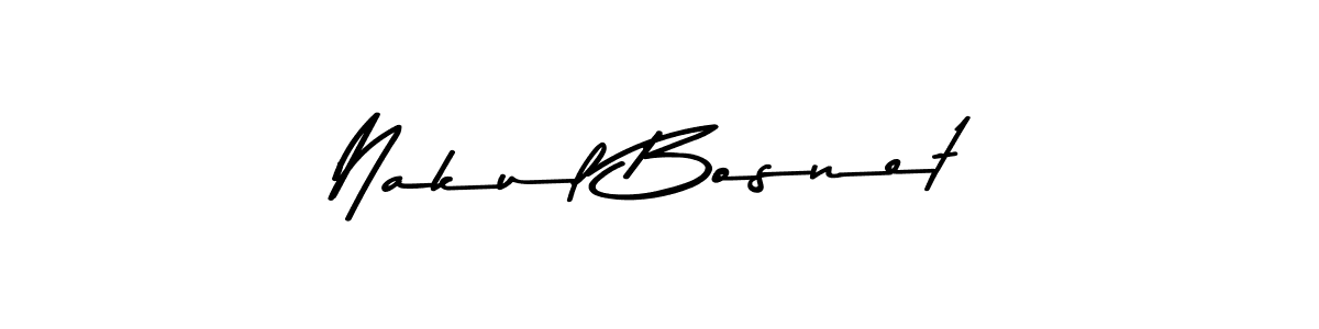 Make a beautiful signature design for name Nakul Bosnet. With this signature (Asem Kandis PERSONAL USE) style, you can create a handwritten signature for free. Nakul Bosnet signature style 9 images and pictures png