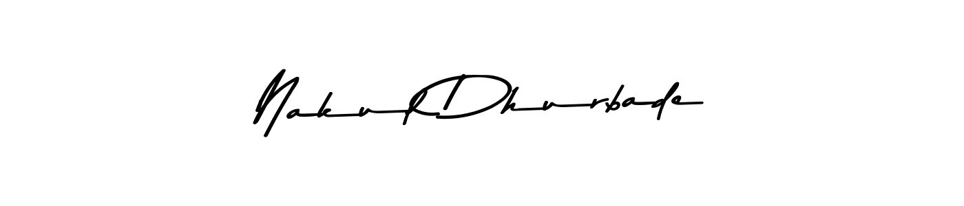 Create a beautiful signature design for name Nakul Dhurbade. With this signature (Asem Kandis PERSONAL USE) fonts, you can make a handwritten signature for free. Nakul Dhurbade signature style 9 images and pictures png