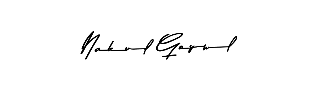 The best way (Asem Kandis PERSONAL USE) to make a short signature is to pick only two or three words in your name. The name Nakul Goywl include a total of six letters. For converting this name. Nakul Goywl signature style 9 images and pictures png
