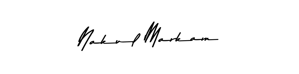 Here are the top 10 professional signature styles for the name Nakul Markam. These are the best autograph styles you can use for your name. Nakul Markam signature style 9 images and pictures png