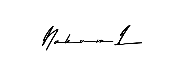 It looks lik you need a new signature style for name Nakum L. Design unique handwritten (Asem Kandis PERSONAL USE) signature with our free signature maker in just a few clicks. Nakum L signature style 9 images and pictures png
