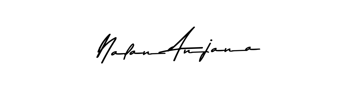 The best way (Asem Kandis PERSONAL USE) to make a short signature is to pick only two or three words in your name. The name Nalan Anjana include a total of six letters. For converting this name. Nalan Anjana signature style 9 images and pictures png