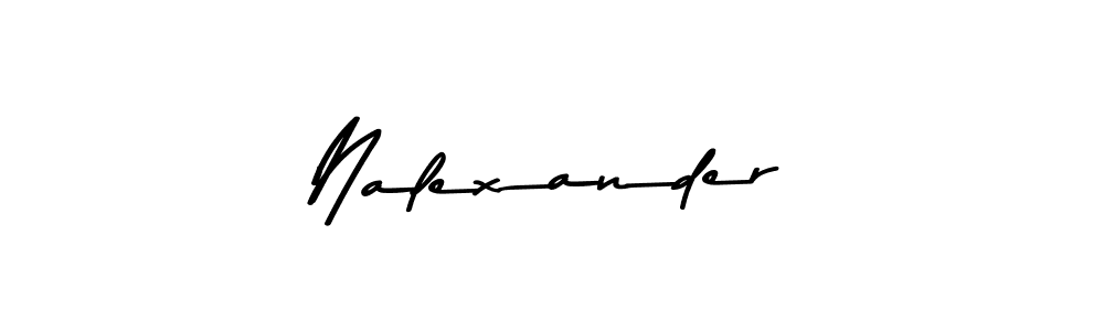 Make a beautiful signature design for name Nalexander. With this signature (Asem Kandis PERSONAL USE) style, you can create a handwritten signature for free. Nalexander signature style 9 images and pictures png