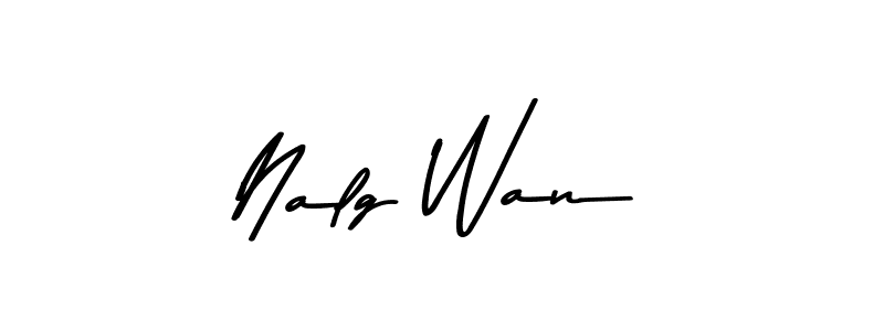 Make a beautiful signature design for name Nalg Wan. With this signature (Asem Kandis PERSONAL USE) style, you can create a handwritten signature for free. Nalg Wan signature style 9 images and pictures png