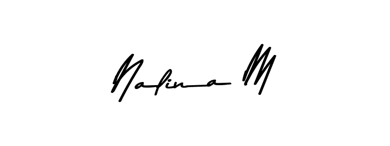 You should practise on your own different ways (Asem Kandis PERSONAL USE) to write your name (Nalina M) in signature. don't let someone else do it for you. Nalina M signature style 9 images and pictures png