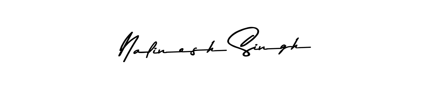Asem Kandis PERSONAL USE is a professional signature style that is perfect for those who want to add a touch of class to their signature. It is also a great choice for those who want to make their signature more unique. Get Nalinesh Singh name to fancy signature for free. Nalinesh Singh signature style 9 images and pictures png